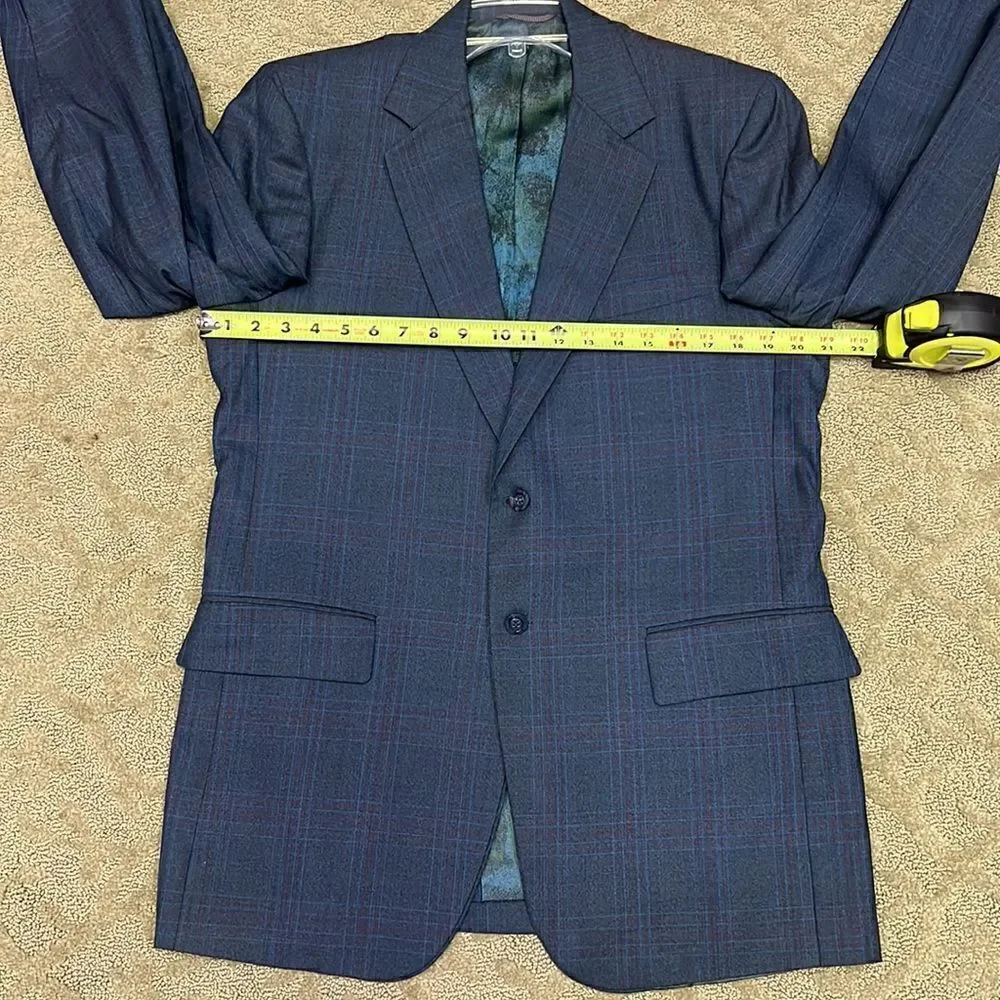 Madden’s Arcadia, LA Curly Men’s Sports Coat Blue Grey w Blue & Red Stripes